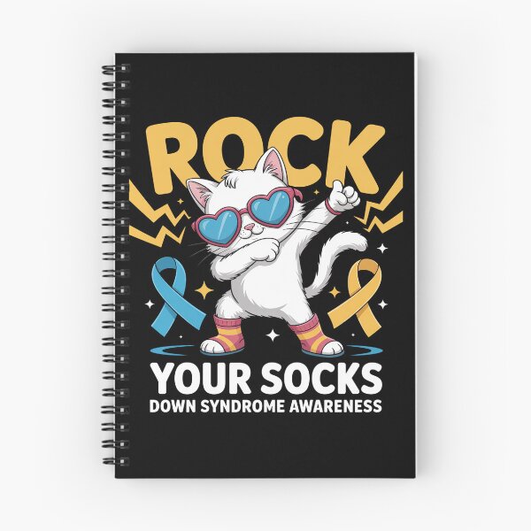 Item preview, Rock Your Socks Down Syndrome Awareness Day Cat Funny WDSD designed and sold by Catharsiscath.