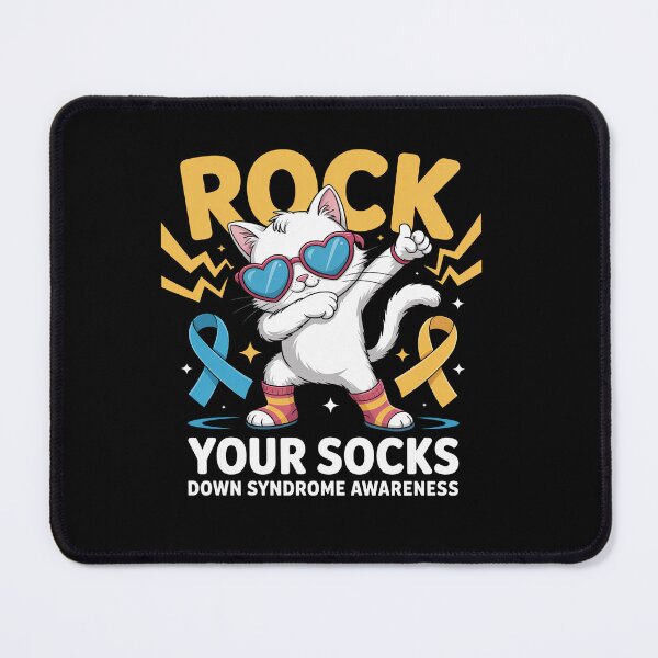 Item preview, Rock Your Socks Down Syndrome Awareness Day Cat Funny WDSD designed and sold by Catharsiscath.