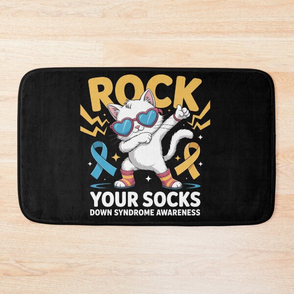 Item preview, Rock Your Socks Down Syndrome Awareness Day Cat Funny WDSD designed and sold by Catharsiscath.