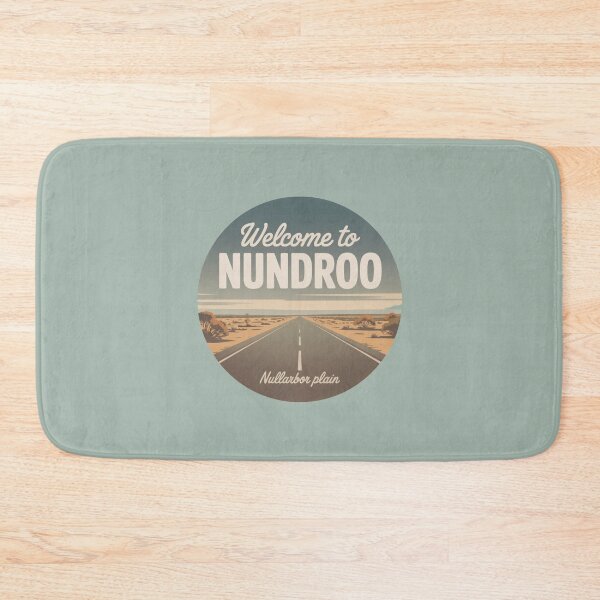 Item preview, Welcome to Nundroo — Nullarbor Plain Vintage Travel Sticker designed and sold by Random Designs.