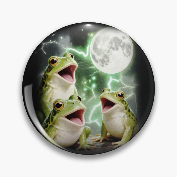 Artikelvorschau, Drei Frösche unter dem Mond | Niedliches, lustiges Frosch-Meme entworfen und verkauft von bngfx.