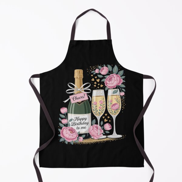 Item preview, Happy Birthday Champagne Flutes With Floral Flower designed and sold by Libbysharts.