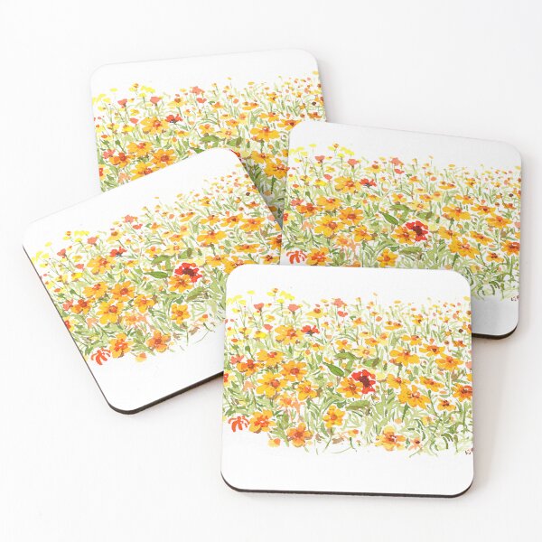 Item preview, Cute Yellow Flower | Hand-Painted Watercolor Illustration designed and sold by Little Garden Watercolors.