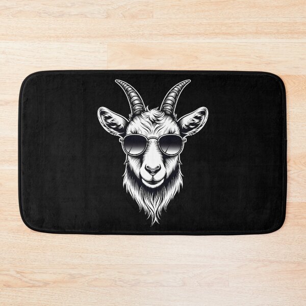Item preview, Monochrome Goat with Sunglasses designed and sold by Clauxel.
