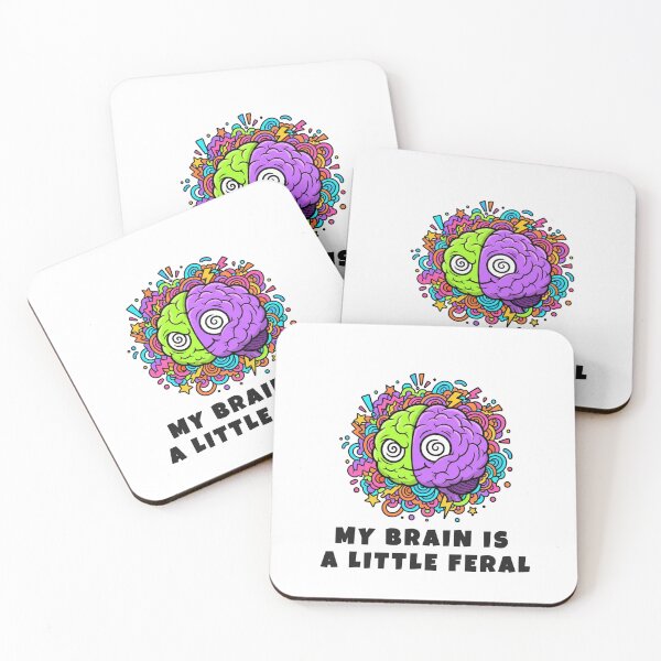 Item preview, My Brain Is a Little Feral – Chaotic ADHD Brain designed and sold by CatgoDigital.