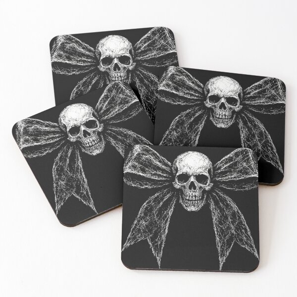 Item preview, Gothic Skull With Tattered Bow designed and sold by Mortisigil.