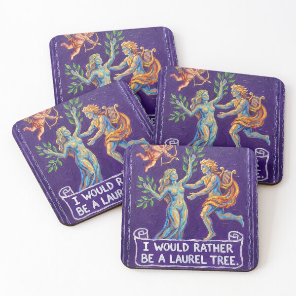 Item preview, "I would rather be a laurel tree." Apollo and Daphne anti Valentine's Day gift designed and sold by Filologica.