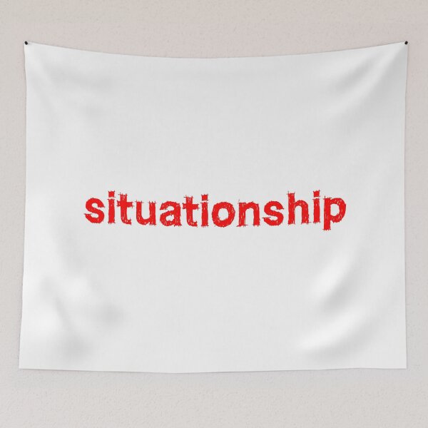 Item preview, Situationship, Red Sketchy Typography  designed and sold by Memes N Lore .
