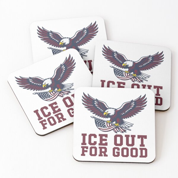 Item preview, ICE Out For Good Patriotic Bald Eagle Abolish ICE Anti ICE designed and sold by gunaone-design.