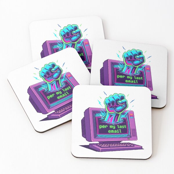Item preview, "Per My Last Email" Neon Retro PC Pixel Art designed and sold by Brendan Arthur Ring.