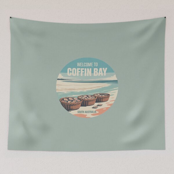 Item preview, Welcome to Coffin Bay — Eyre Peninsula Vintage Travel Sticker designed and sold by Random Designs.