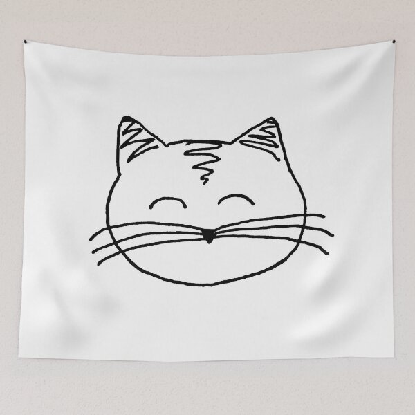 Item preview, Cat face doodle designed and sold by whimsical kitty.