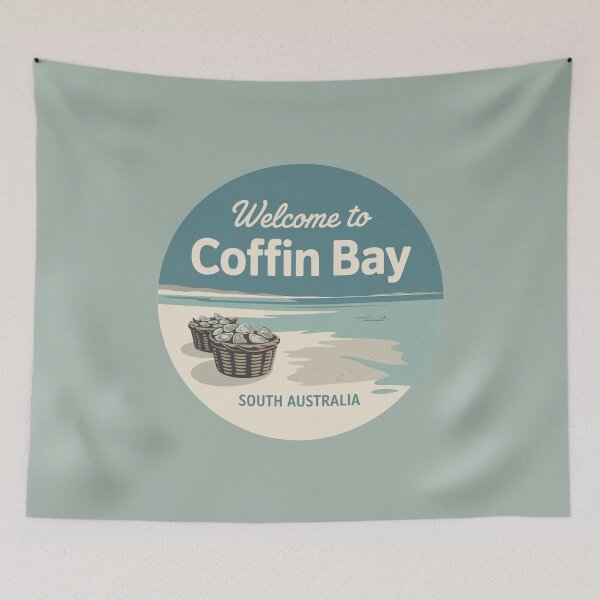 Item preview, Coffin Bay — Eyre Peninsula Vintage Travel Sticker designed and sold by Random Designs.