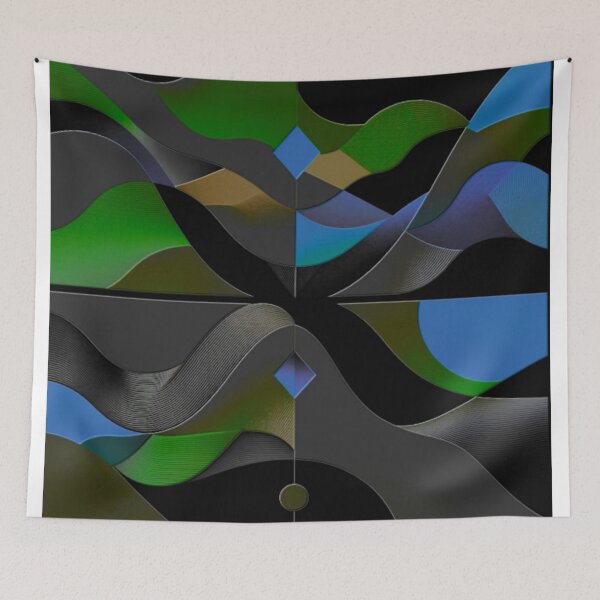 Item preview, prismatic rhythm dark blend colorful geometric abstract design designed and sold by SmashingDeals.