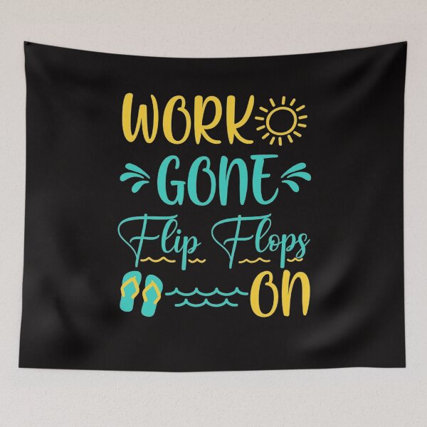 Item preview, School Work Gone Flip Flops On Teacher Summer Vacation designed and sold by PattonJillian.