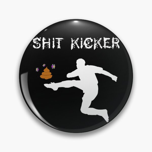 Item preview, Funny Soccer Shit Kicker - Visual Pun & Player Silhouette designed and sold by Oaks Creations.