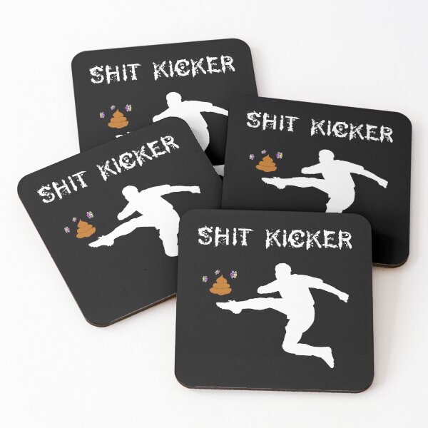 Item preview, Funny Soccer Shit Kicker - Visual Pun & Player Silhouette designed and sold by Oaks Creations.