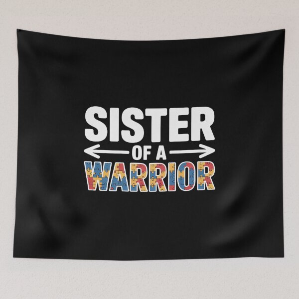Item preview, Sister Of A Warrior Family Sis World Autism Awareness Day designed and sold by Catharsiscath.