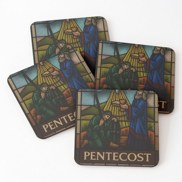 Item preview, Divine Blessing – Melchizedek and the Traveler in Stained Glass designed and sold by LuxuryApparels.
