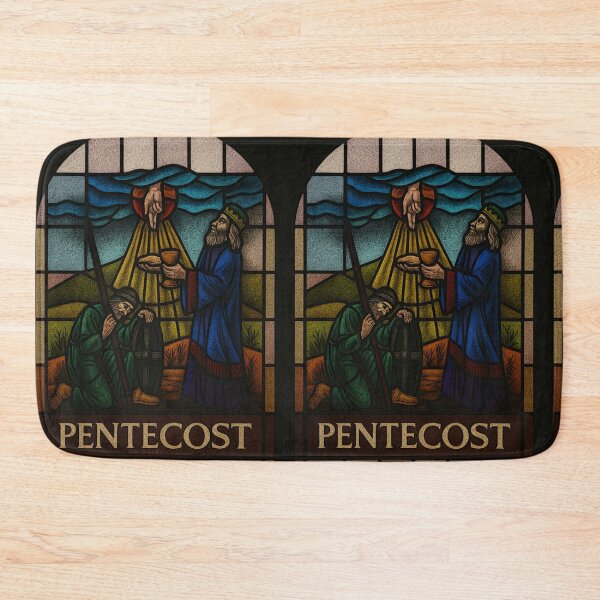 Item preview, Divine Blessing – Melchizedek and the Traveler in Stained Glass designed and sold by LuxuryApparels.