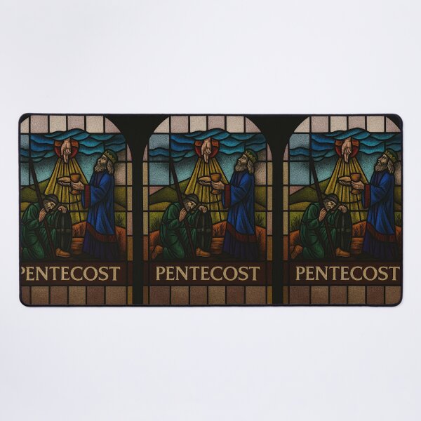 Item preview, Divine Blessing – Melchizedek and the Traveler in Stained Glass designed and sold by LuxuryApparels.