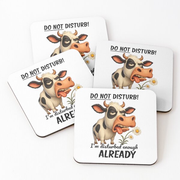 Item preview, DO NOT Disturb! Grumpy Cow designed and sold by Esco's Threads.