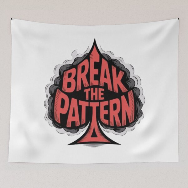 Item preview, Break the Pattern Bold Typography Design designed and sold by NewUSShop.