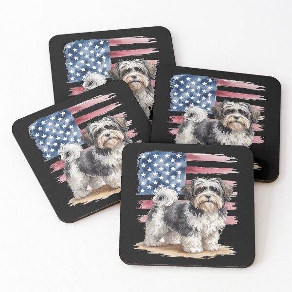 Item preview, Havanese American Flag USA Patriotic Dog Lover designed and sold by Tatianamiobi.