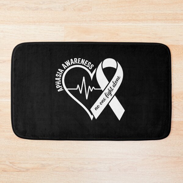 Item preview, Heart Gray Ribbon Support Family Matching Aphasia Awareness designed and sold by repconomArt.