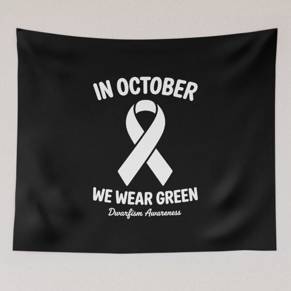 Item preview, Heart In October We Wear Green Dwarfism Awareness Ribbon designed and sold by repconomArt.
