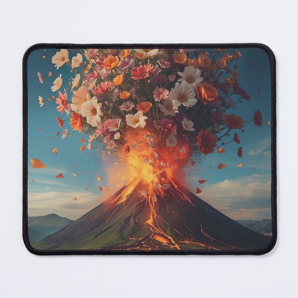 Item preview, Floral Volcano – Explosive Nature designed and sold by Glitchart66.