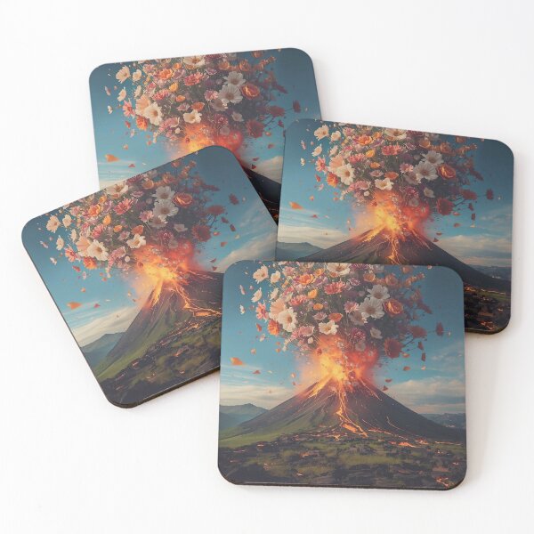 Item preview, Floral Volcano – Explosive Nature designed and sold by Glitchart66.