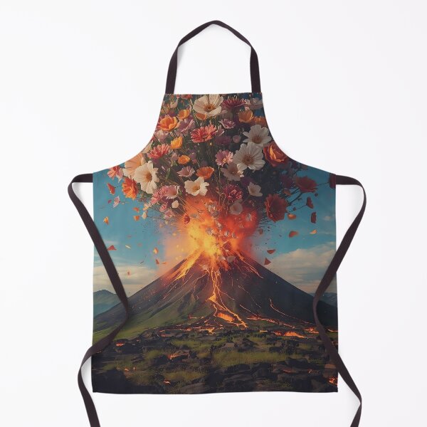 Aperçu de l'œuvre Volcan floral – Nature explosive créée et vendue par Glitchart66.