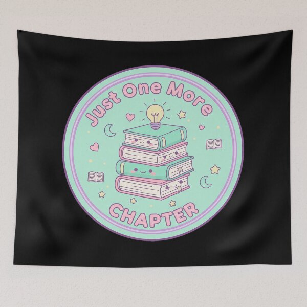 Item preview, Kawaii Pastel Stack of Books - Just One More Chapter designed and sold by DogLord.