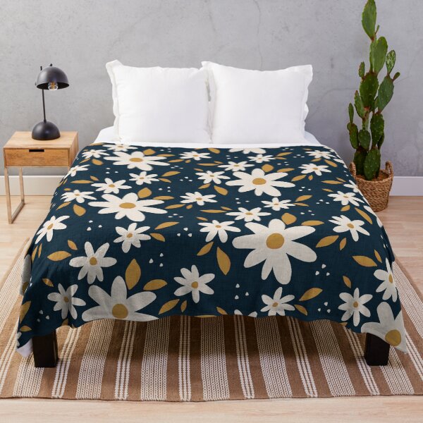 Item preview, Boho Daisy Print - Navy designed and sold by LoveAlways-AEP.