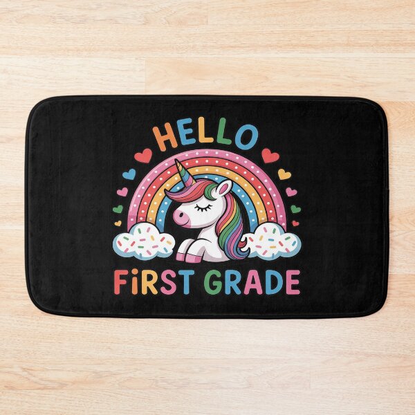 Item preview, Hello First Grade Rainbow Cute Unicorn Teacher designed and sold by Tatianamiobi.