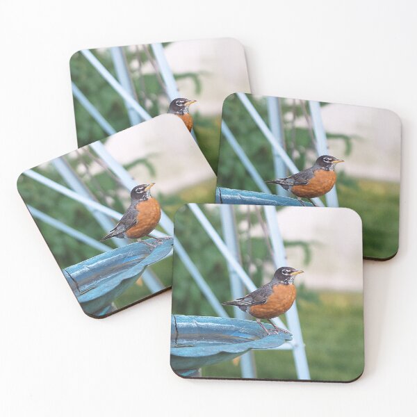 Item preview, American Robin On My Bird Bath designed and sold by BackyardBirder.