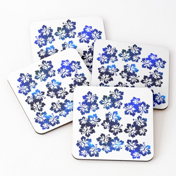 Item preview, Blue Galaxy Hibiscus Floral Cluster Tropical Pattern designed and sold by Reminixi.