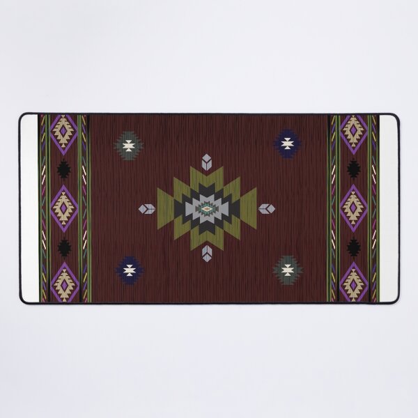 Item preview, Western style carpet and area rug design in rich red tones, inspired by cowboy culture and Southwestern aesthetics. designed and sold by Line-Aura.
