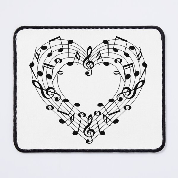 Item preview, Musical Notes Heart Shape Treble Clef Love Symbol designed and sold by Reminixi.