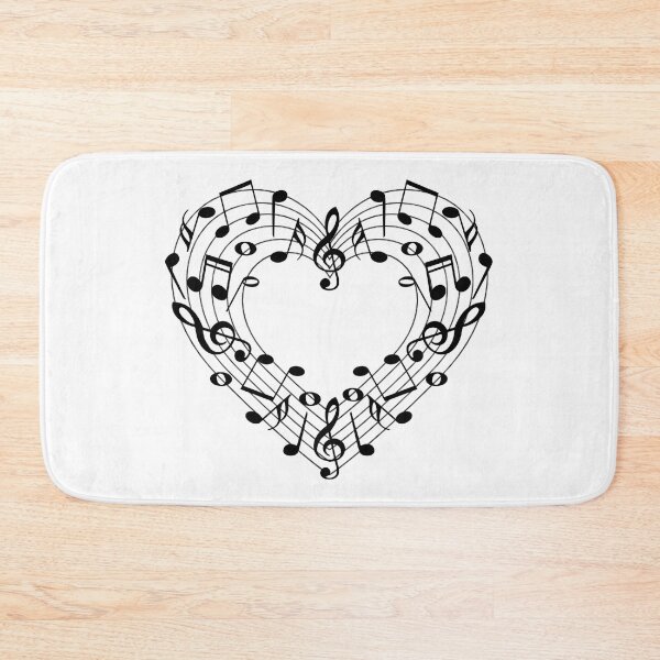 Item preview, Musical Notes Heart Shape Treble Clef Love Symbol designed and sold by Reminixi.