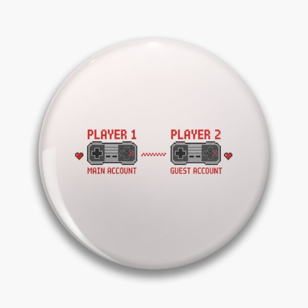 Item preview, Player 1 & 2 accounts vibration Retro Gaming Valentine designed and sold by Nordic Echo.