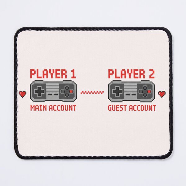 Item preview, Player 1 & 2 accounts vibration Retro Gaming Valentine designed and sold by Nordic Echo.