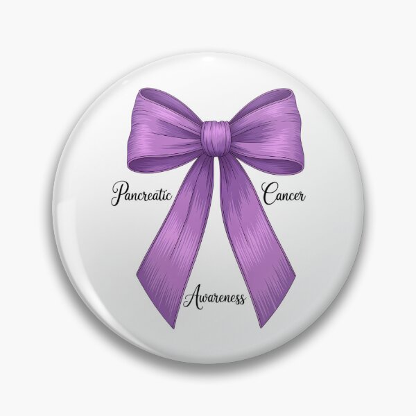 Item preview, Purple Coquette Bow Cure Pancreatic Cancer Awareness designed and sold by EllenJast.