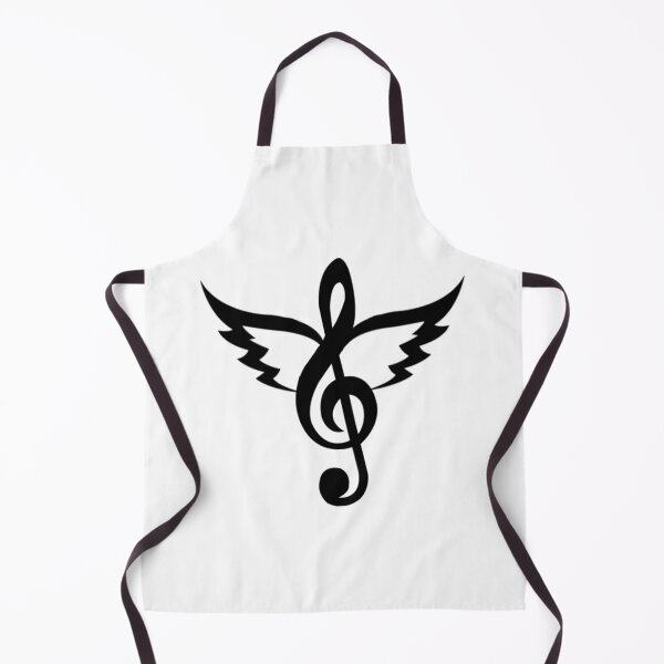 Item preview, Winged Treble Clef Angel Wings Music Symbol Tattoo designed and sold by Reminixi.