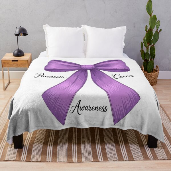 Item preview, Purple Coquette Bow Cure Pancreatic Cancer Awareness designed and sold by EllenJast.