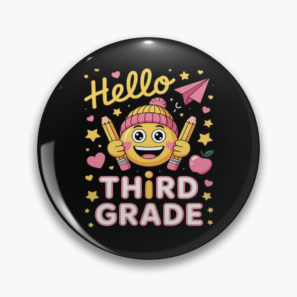 Item preview, Hello Third Grade Small Face Back to School Teacher designed and sold by Tatianamiobi.