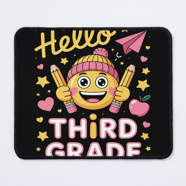 Item preview, Hello Third Grade Small Face Back to School Teacher designed and sold by Tatianamiobi.