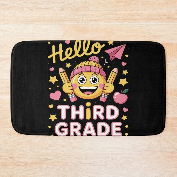 Item preview, Hello Third Grade Small Face Back to School Teacher designed and sold by Tatianamiobi.