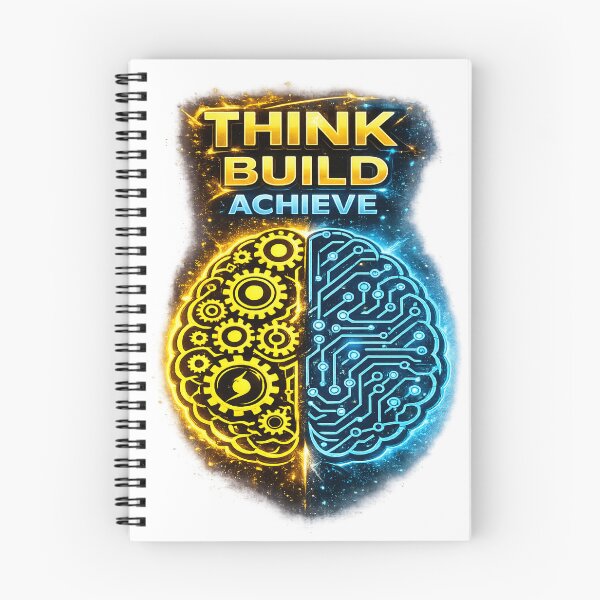 Item preview, Think Build Achieve – Powerful Mindset Brain Design designed and sold by IMPACT MODE.